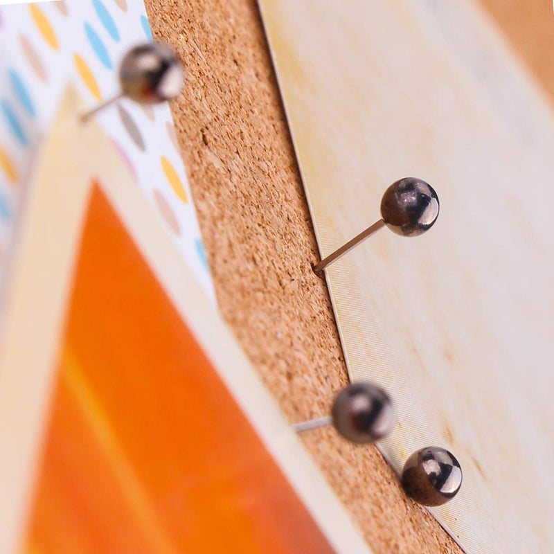 Yalis Push Pins Map Tacks 1/8-Inch Retro Metallic Color Beads Head Marking Push Pins, 4 Colors, 200-count (Metallic Black) - Image 4